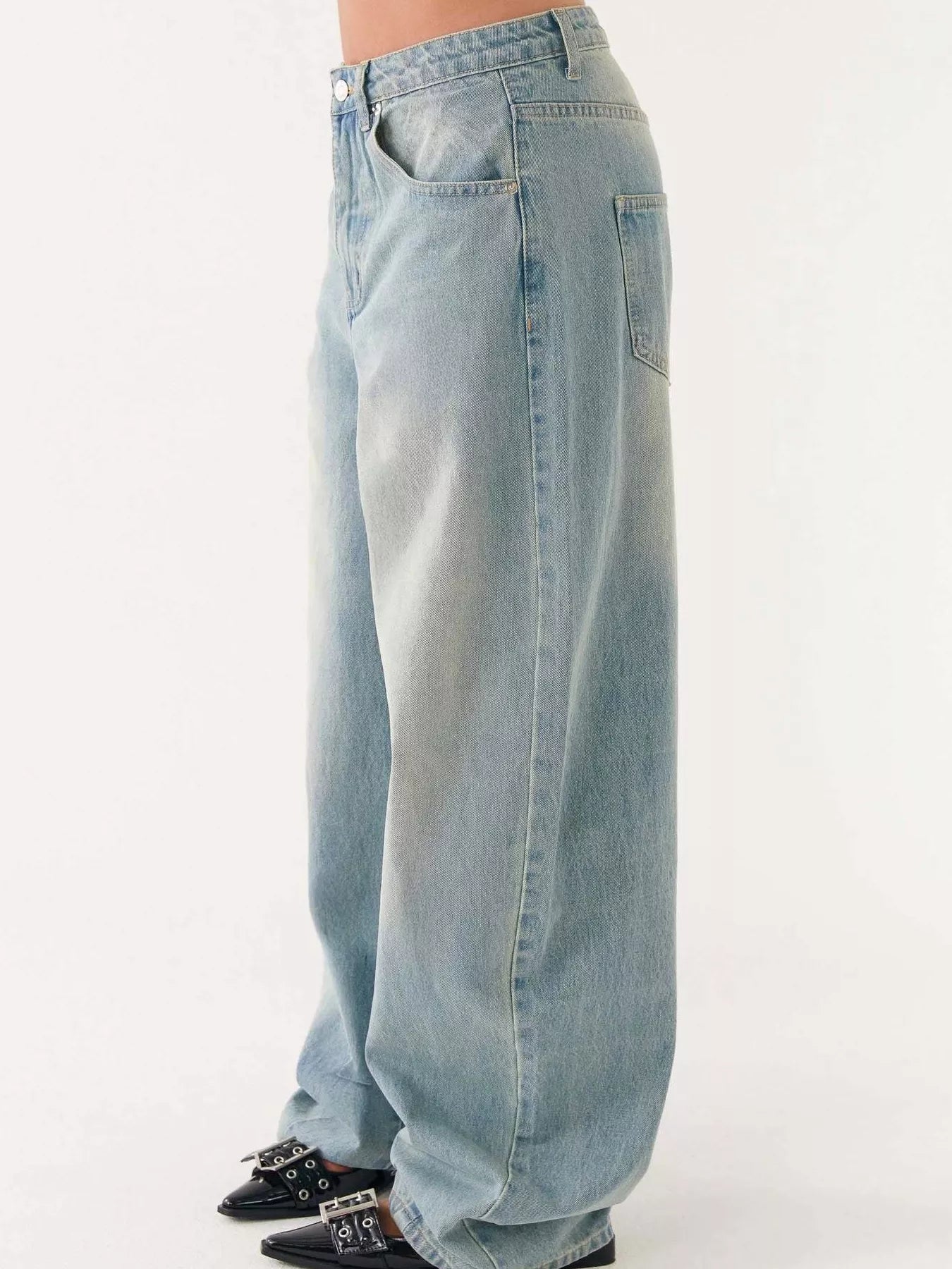 Button Up Denim Jacket and Jeans Set Trendsi