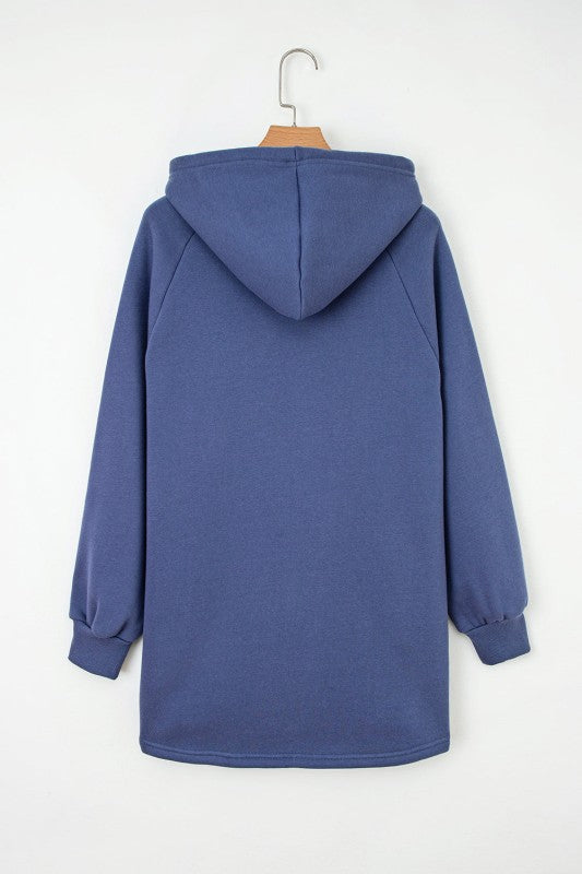 Solid Fleece Lined Drawstring Hoodie JUNIPER BLVD