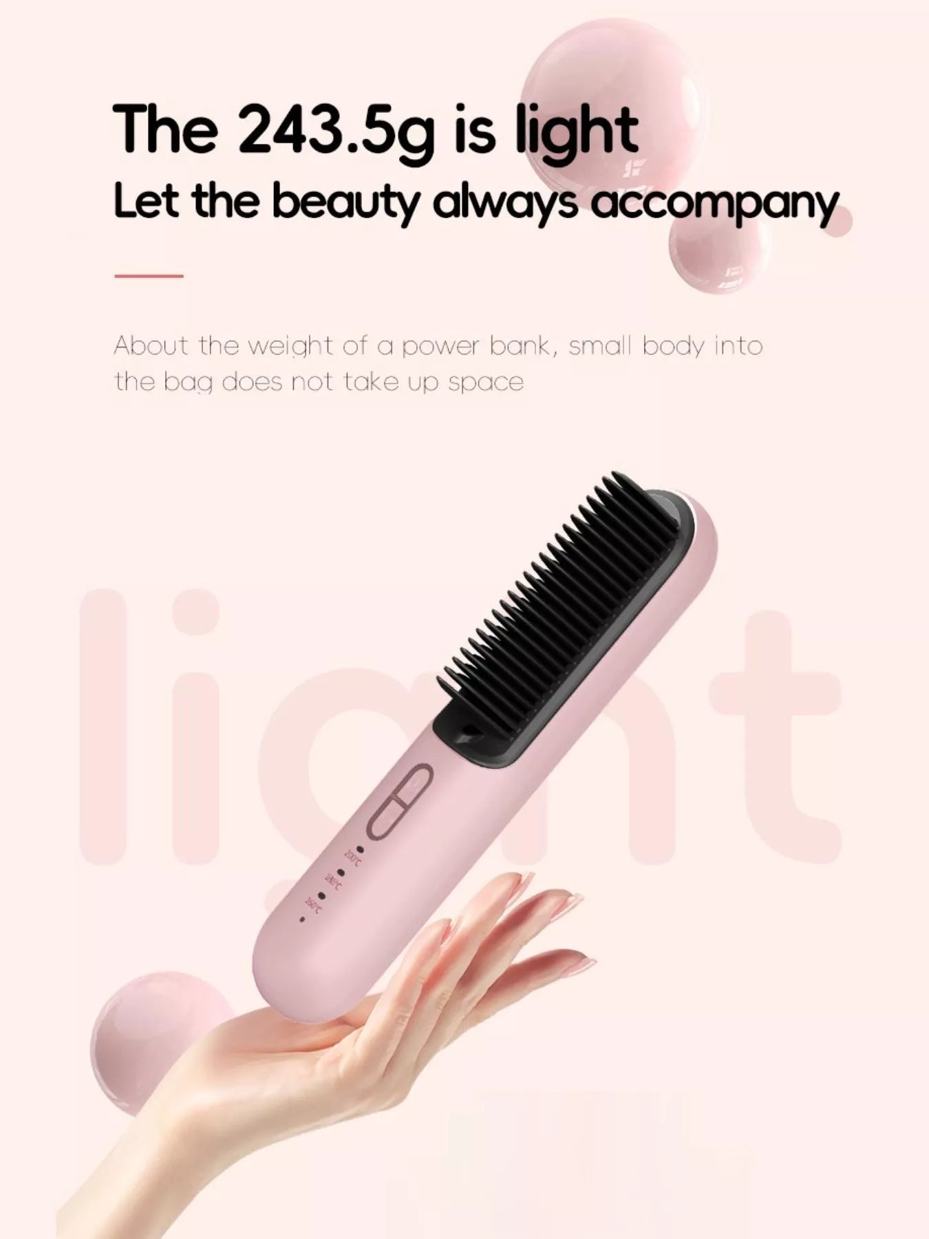 Fast Heating Hair Straightening Comb Trendsi