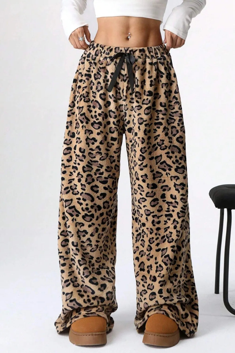 Leopard Wide Leg Pants 