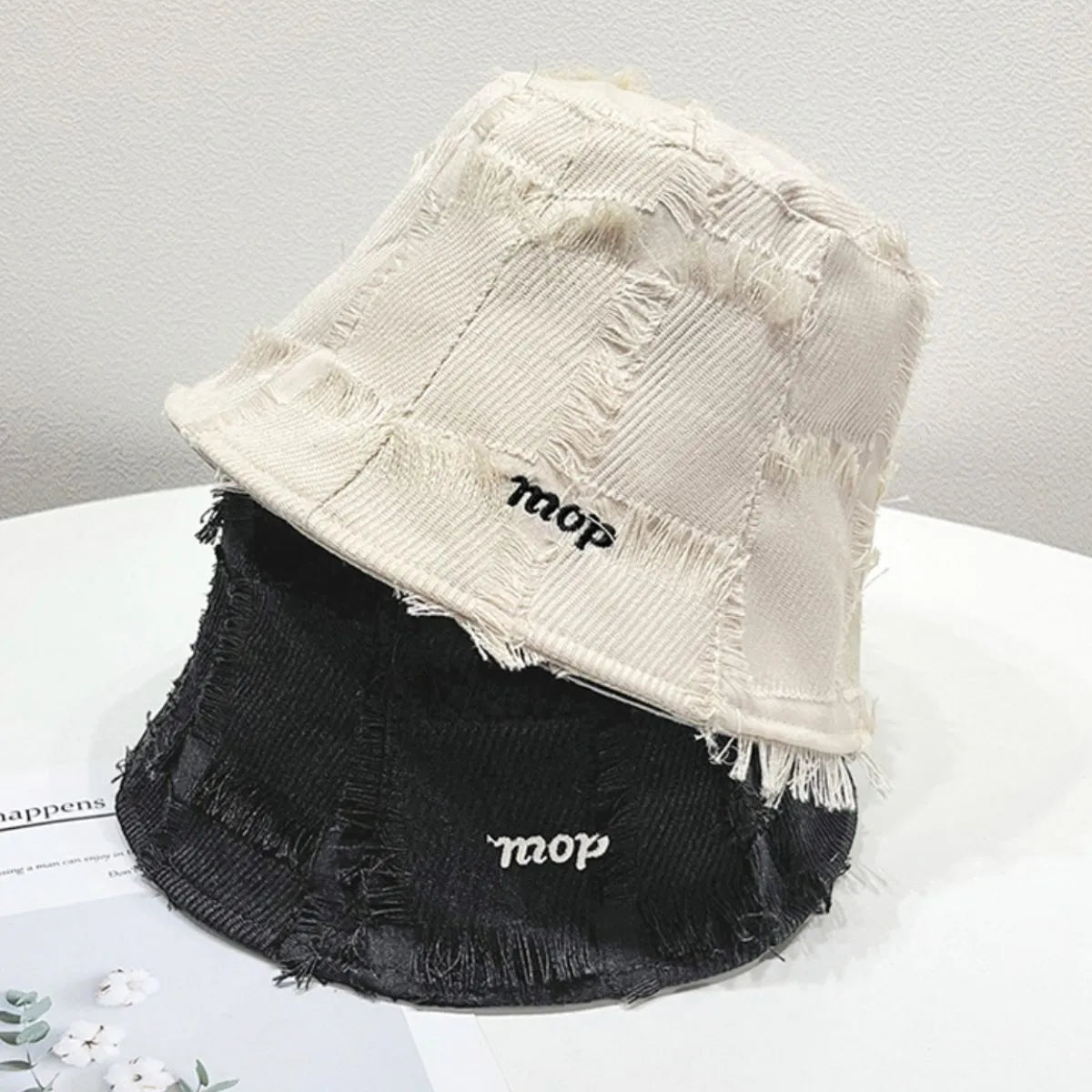 Frayed Edge Bucket Hat 