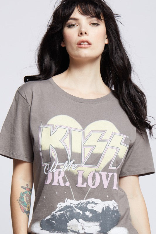 KISS Dr. Love Vintage Graphic Boyfriend Tee Recycled Karma