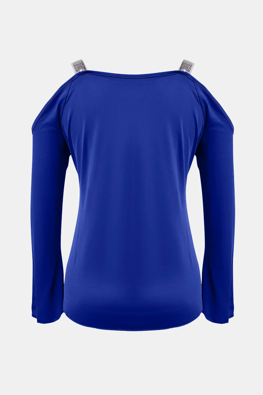 Sequin V-Neck Cold Shoulder Top Luckygirlsclothingcompany.com
