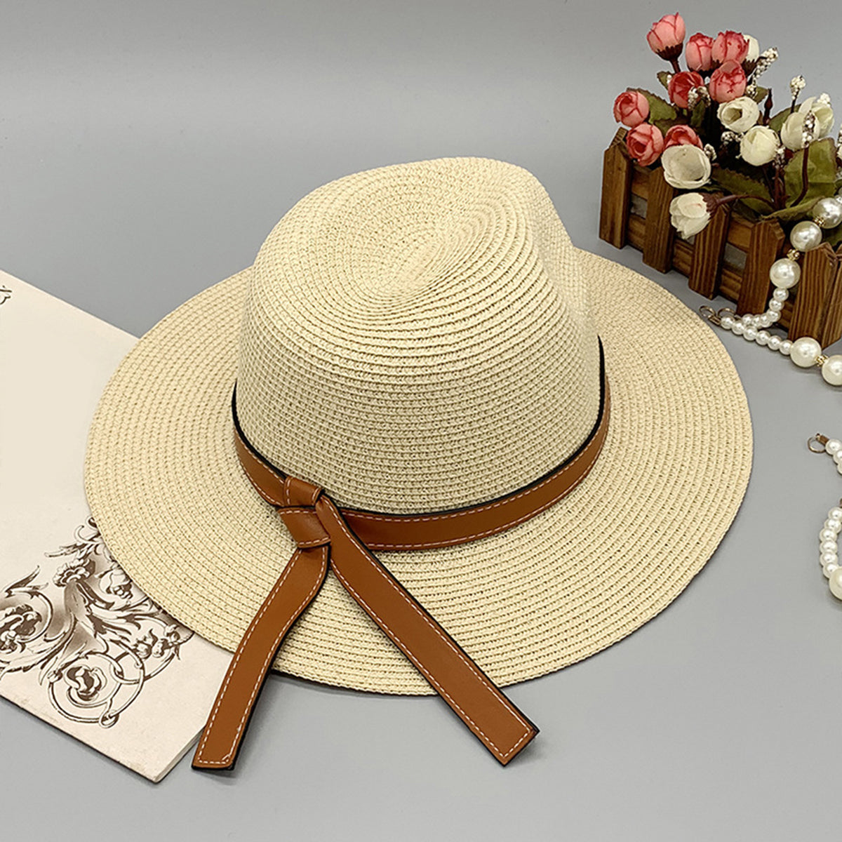 Wide Brim Paper Braided Hat Trendsi