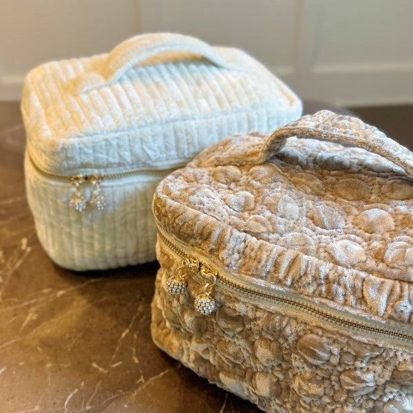 Quilted Velvet Vanity Case – Spacious Vintage-Insp Ellison and Young