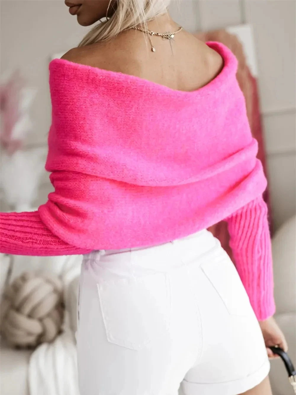Long Sleeve Cropped Knit Top 