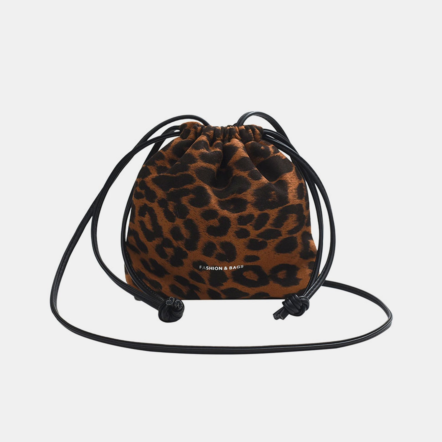 Drawstring Leopard Crossbody Bag Trendsi