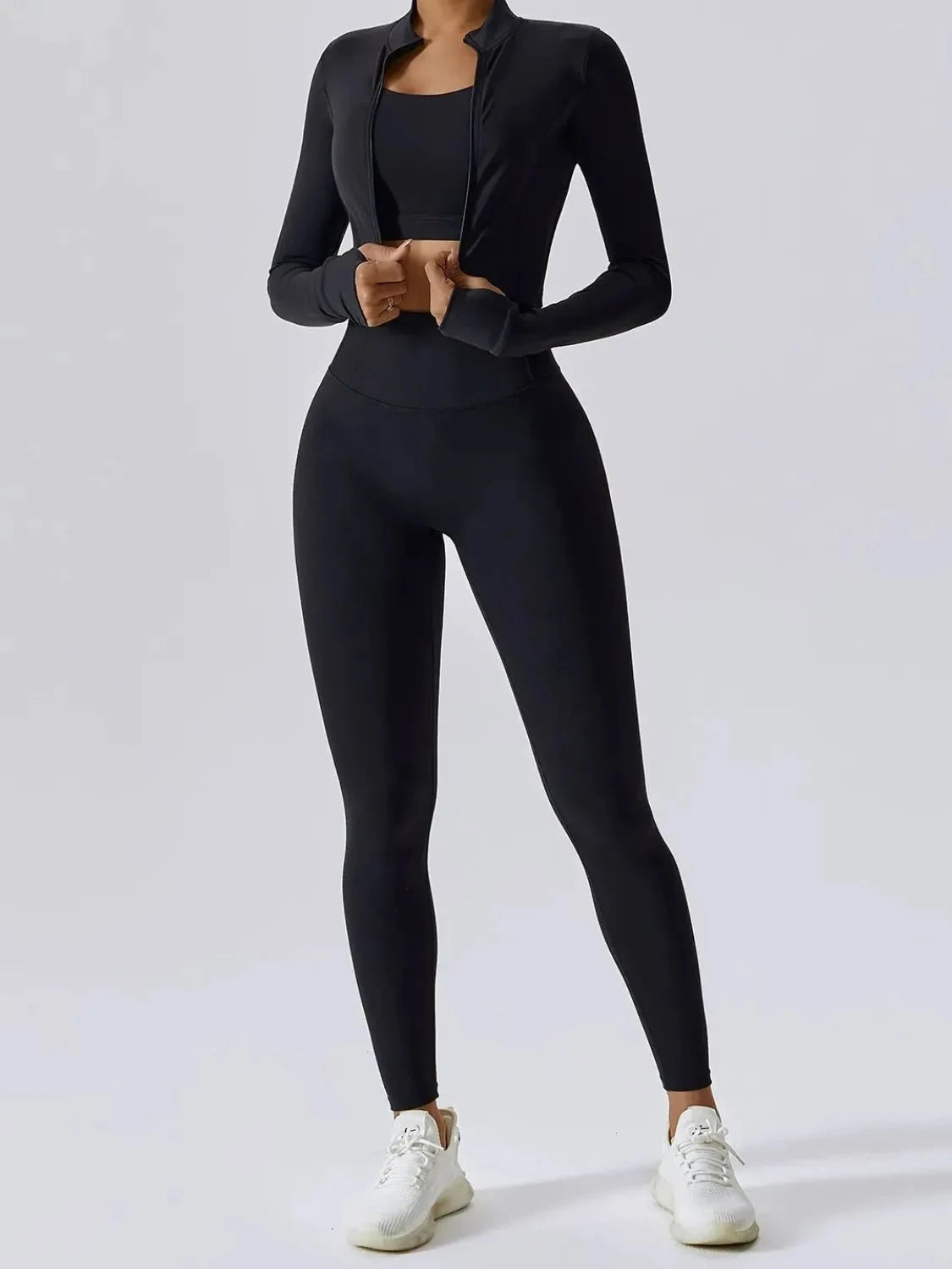 Bra Outerwear and Leggings 3-Piece Active Set 