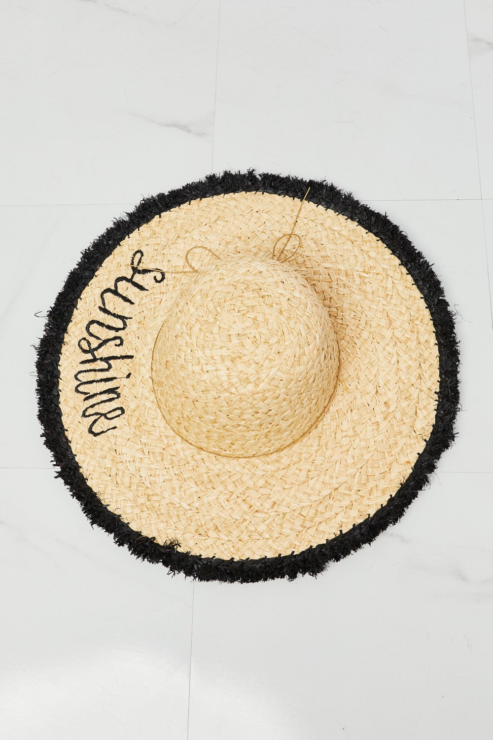 Fame Sunshine Straw Fringe Hat Trendsi