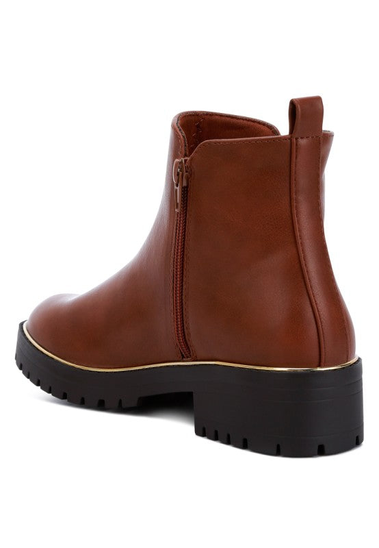 Thorin Metallic Frame Block Heel Boots Rag Company
