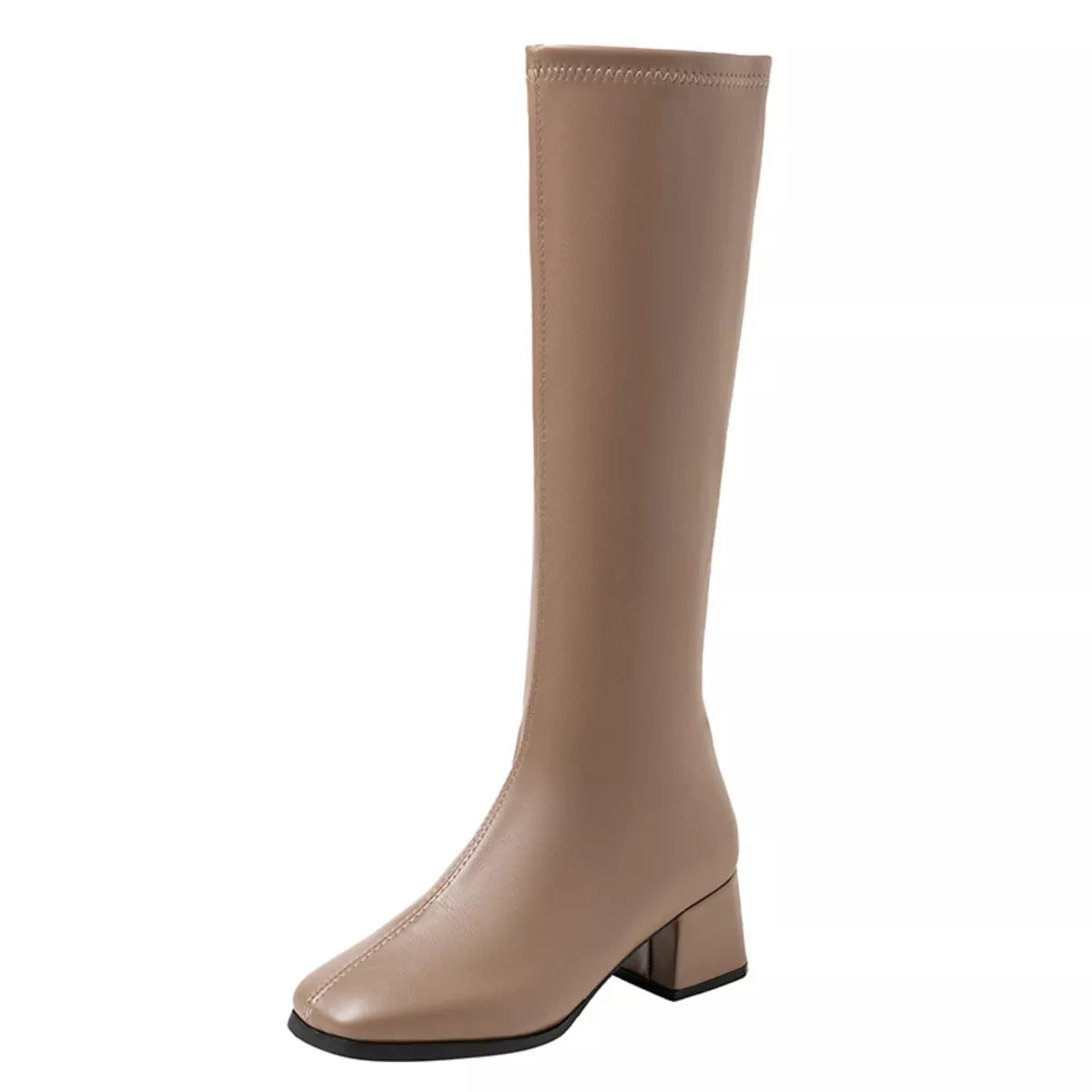 Square Toe Block Heels Boots Trendsi