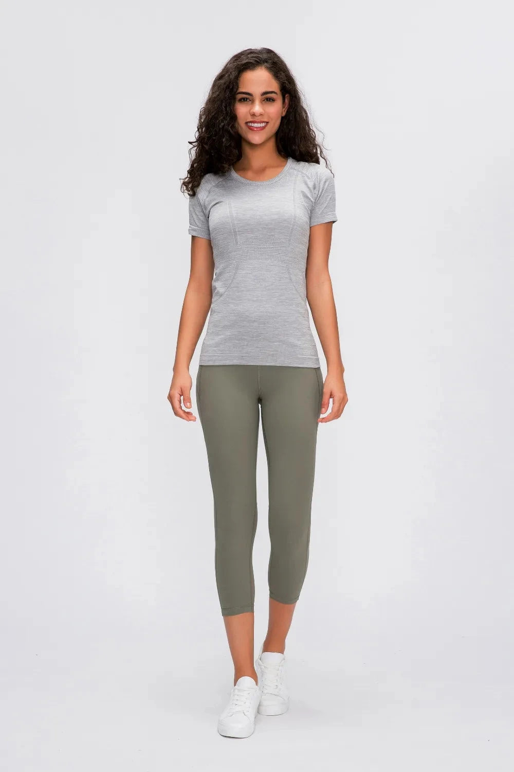 Millennia Round Neck Short Sleeve Active T-Shirt 