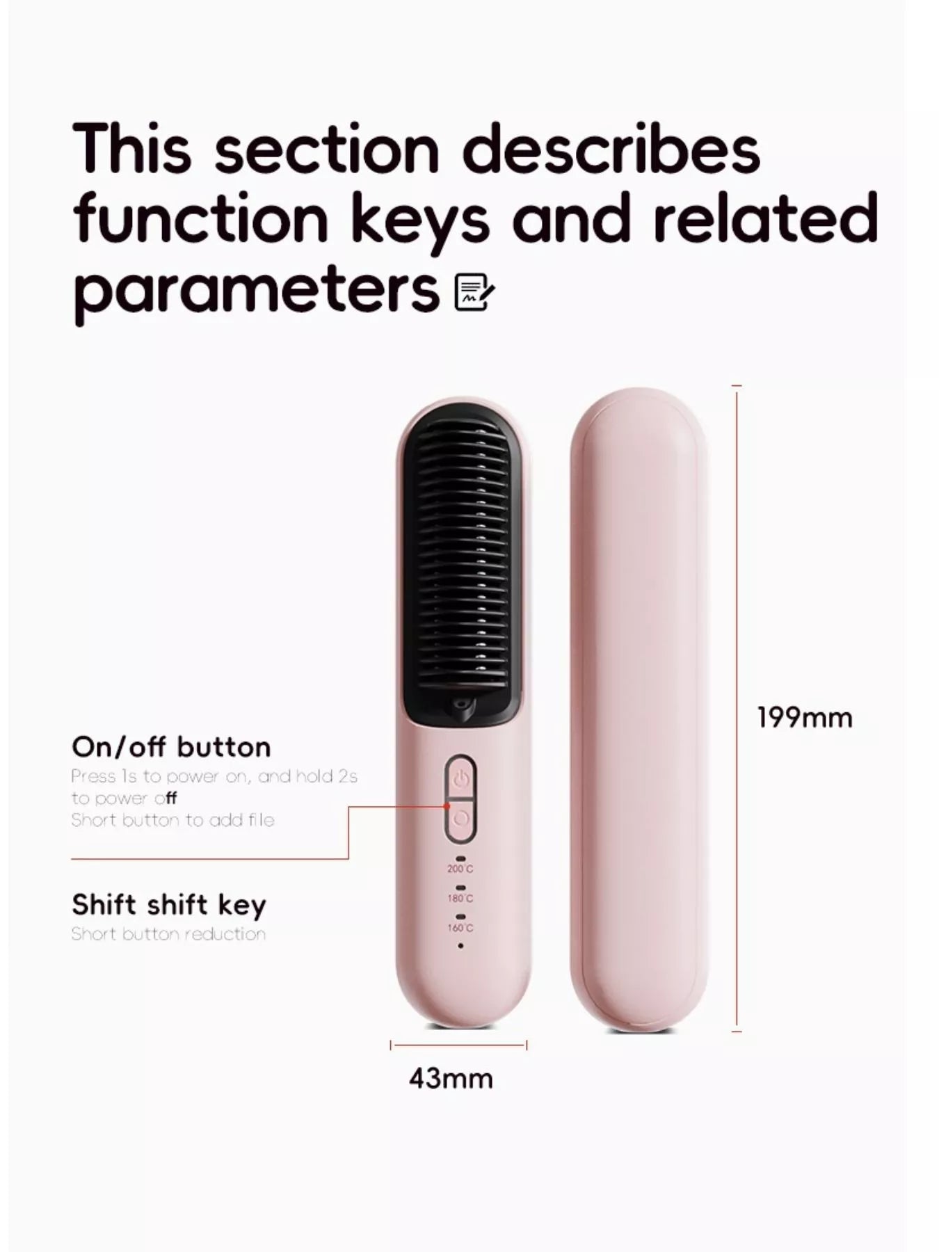 Fast Heating Hair Straightening Comb Trendsi
