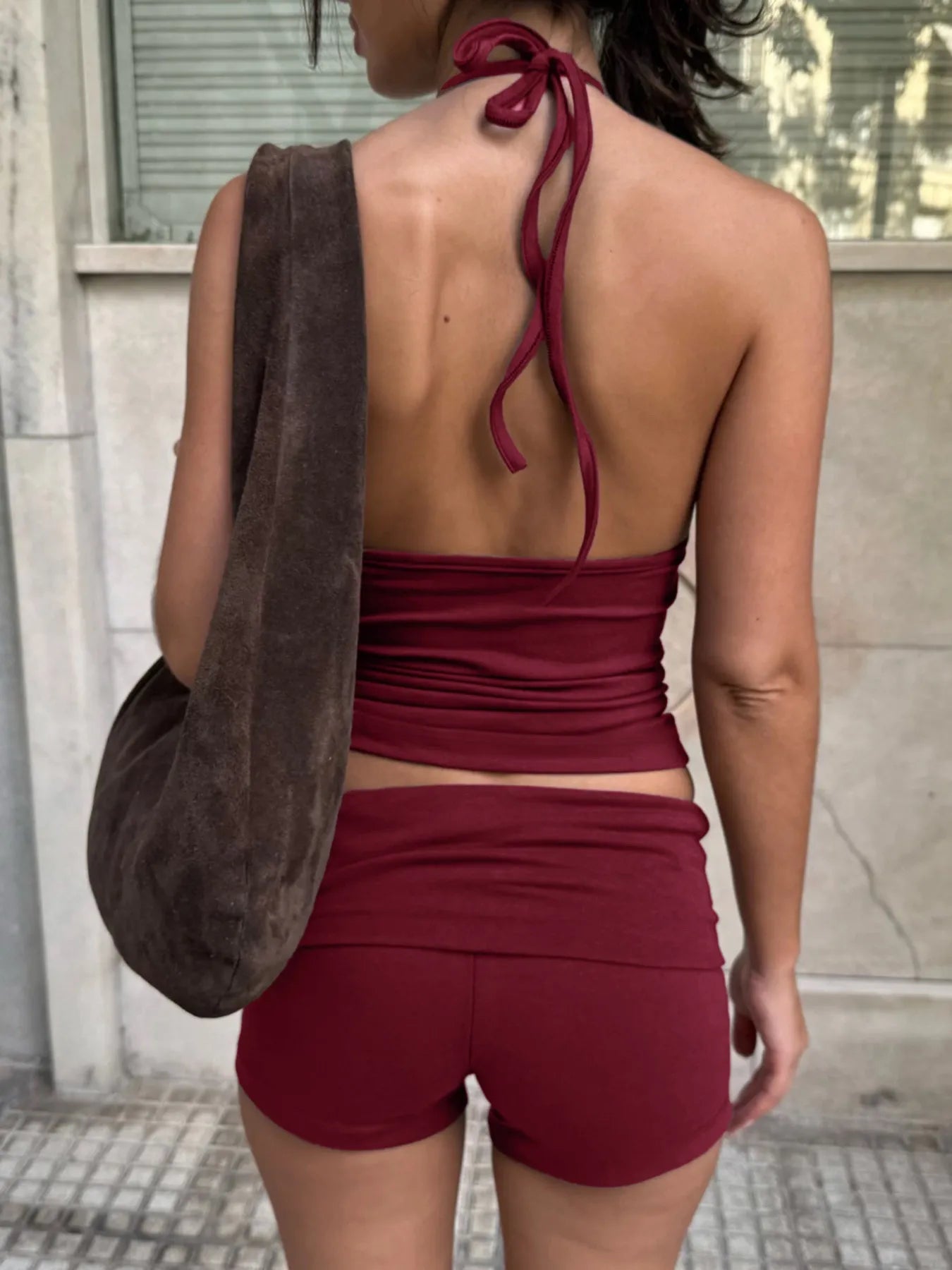 Halter Neck Cami and Shorts Set 