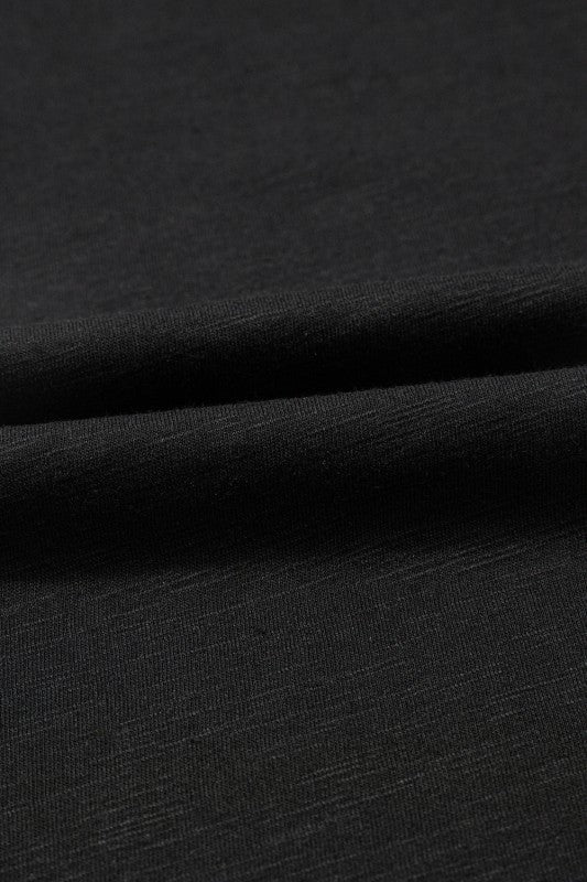 Solid Layered Ruffle Short Sleeve Round Neck Top JUNIPER BLVD