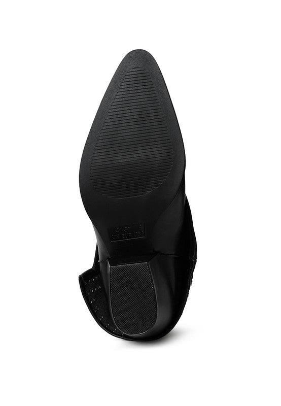 Mariachi Stud Embellished Foldover Boots 