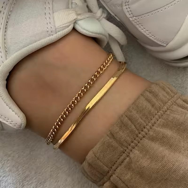 18K Gold-Plated Ankle Bracelet Trendsi