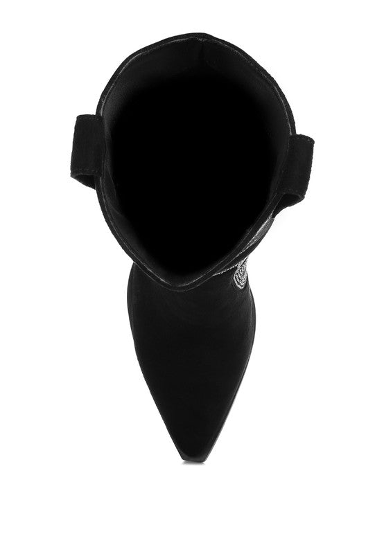 Rambler Rhinestones Embellished Calf Boots Luckygirlsclothingcompany.com