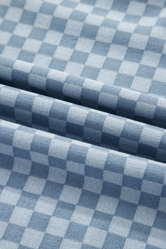 Checker Long Sleeve Pullover and Shorts Set JUNIPER BLVD