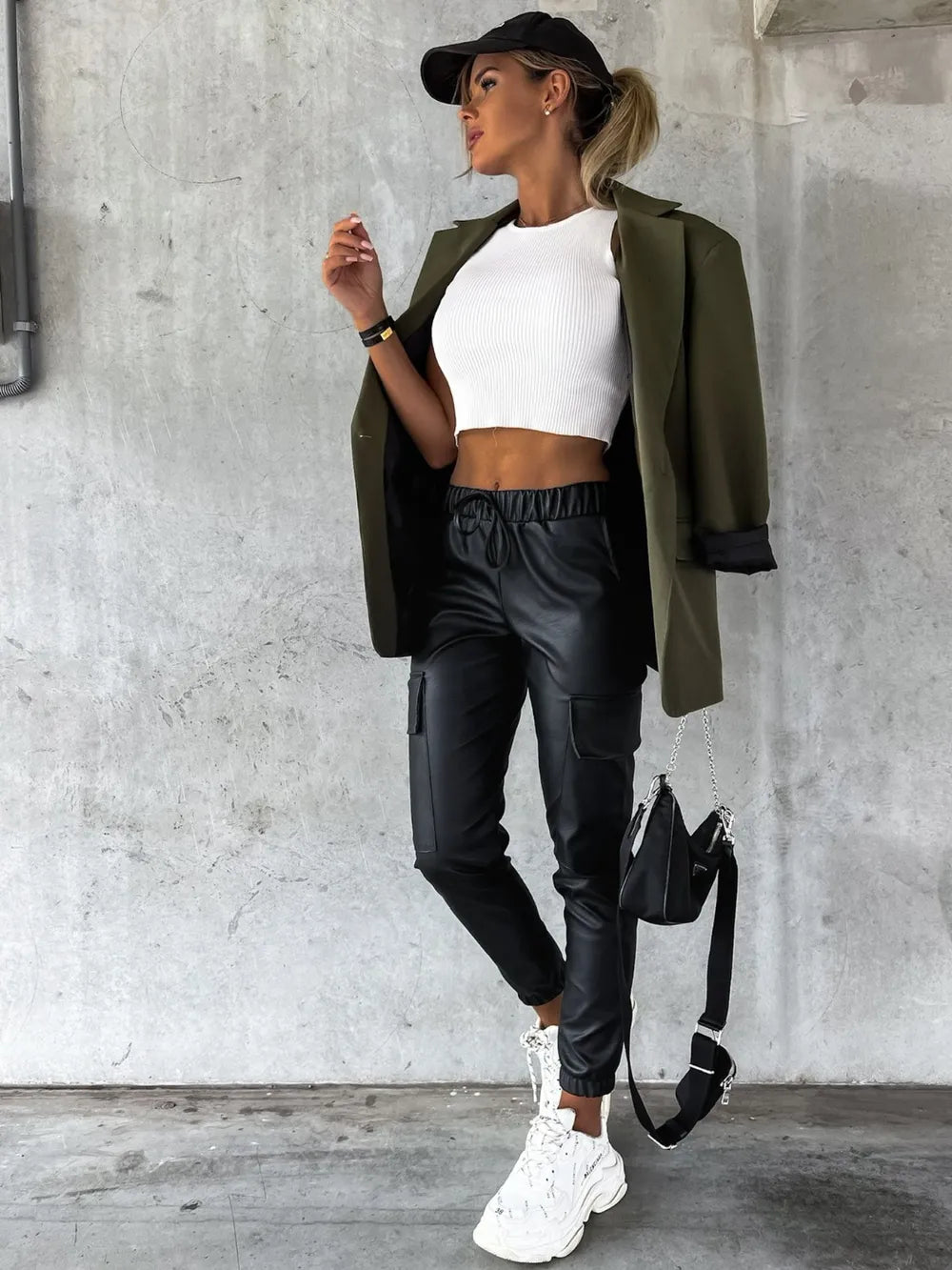 Drawstring Pants with Pockets 