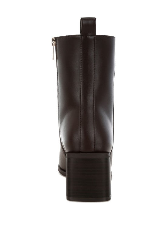 Muskox Square Toe Faux Leather Boots 