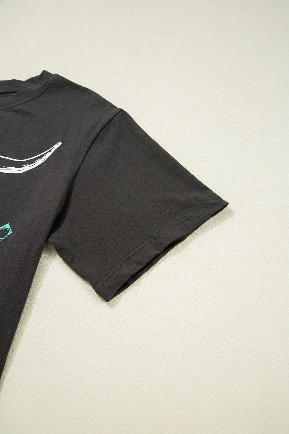 Bull Head Skull Round Neck Short Sleeve T Shirt Trendsi