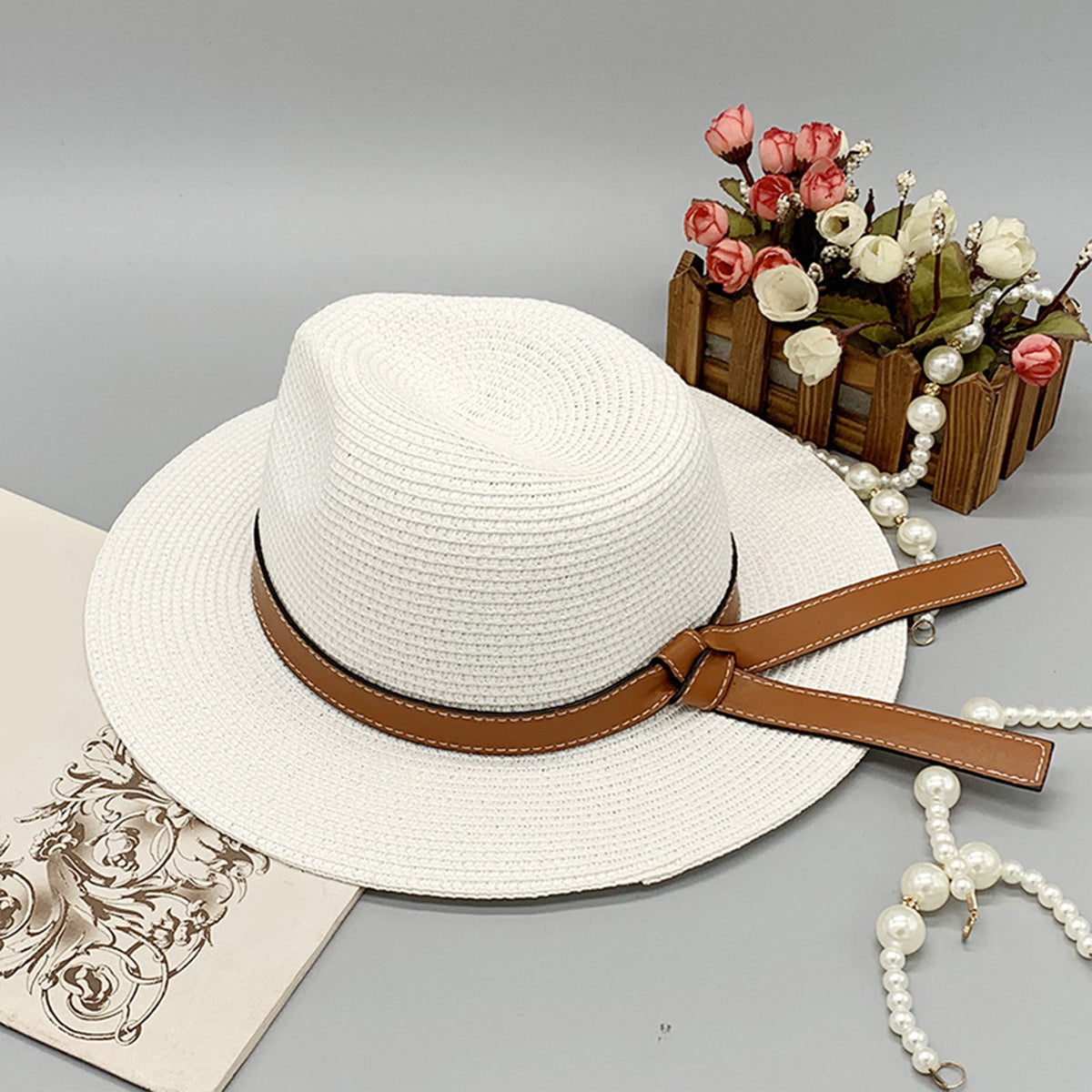 Wide Brim Paper Braided Hat Trendsi