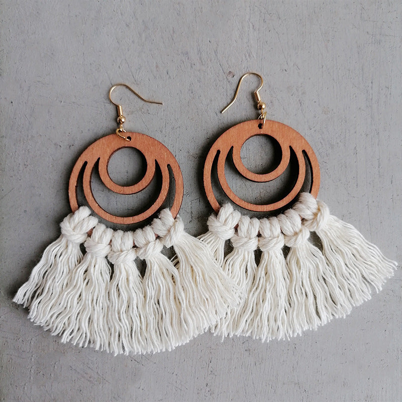 Tassel Detail Geometric Earrings Trendsi