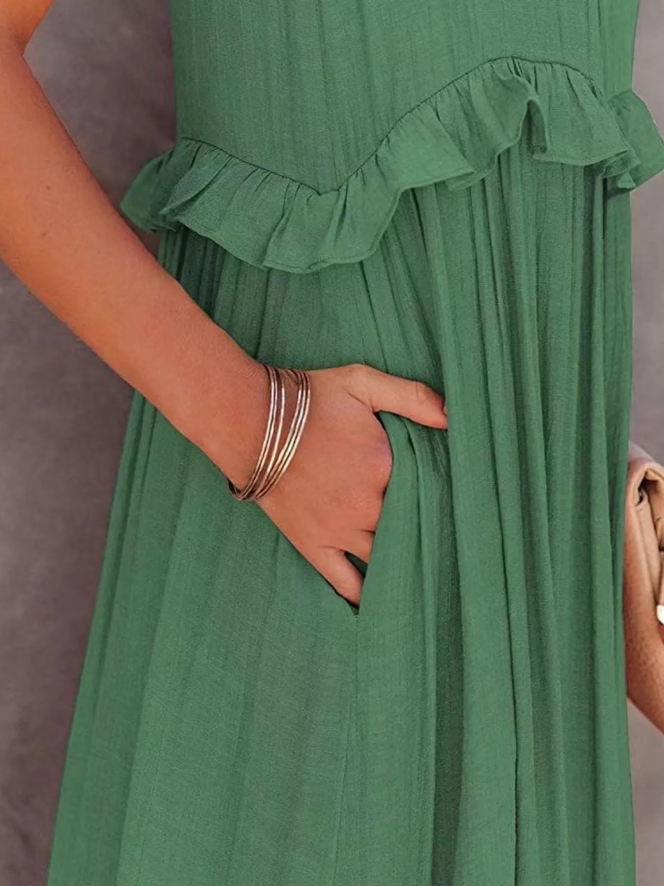 Ruffled Tiered Sleeveless Maxi Dress 