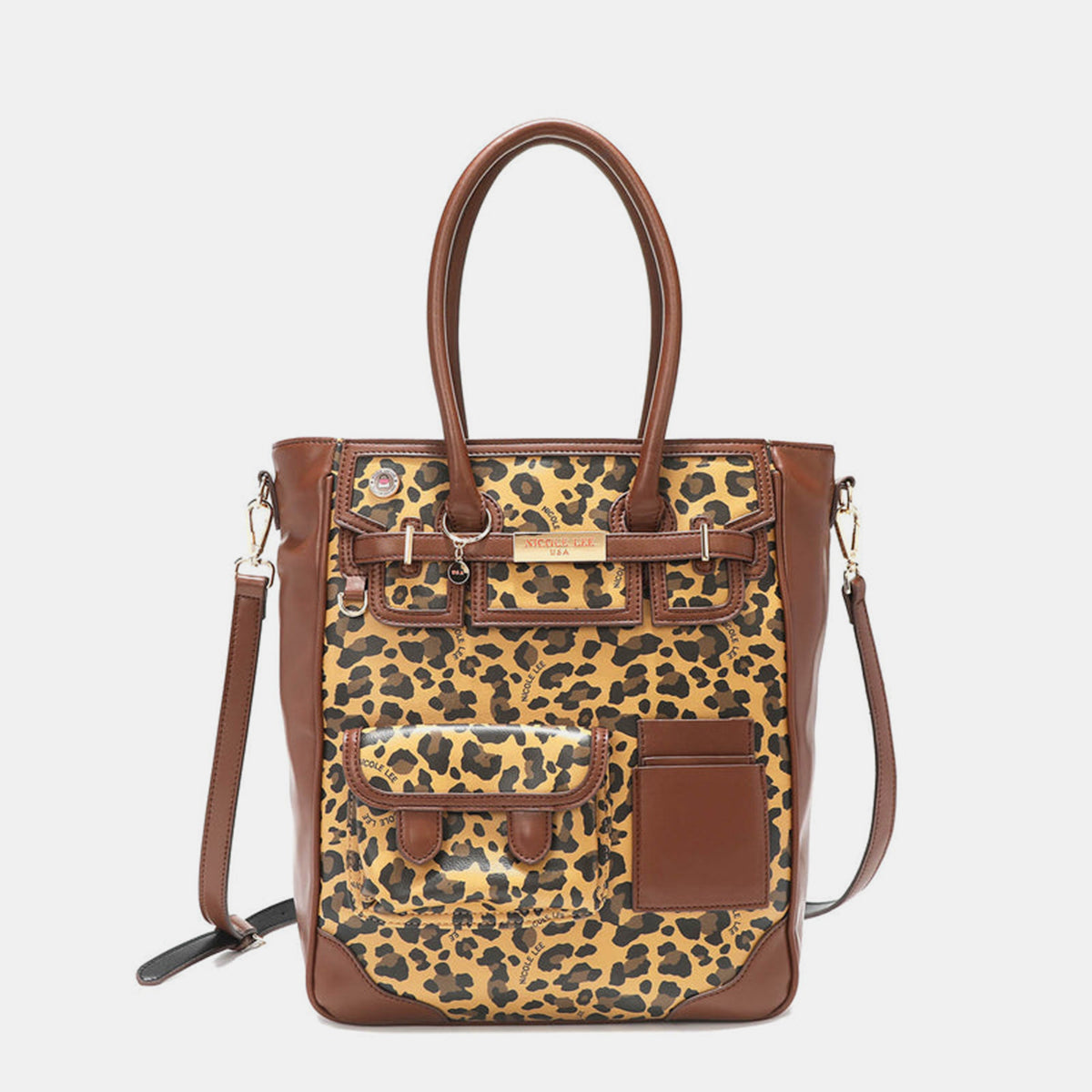 Nicole Lee USA Leopard Large Tote Bag Trendsi