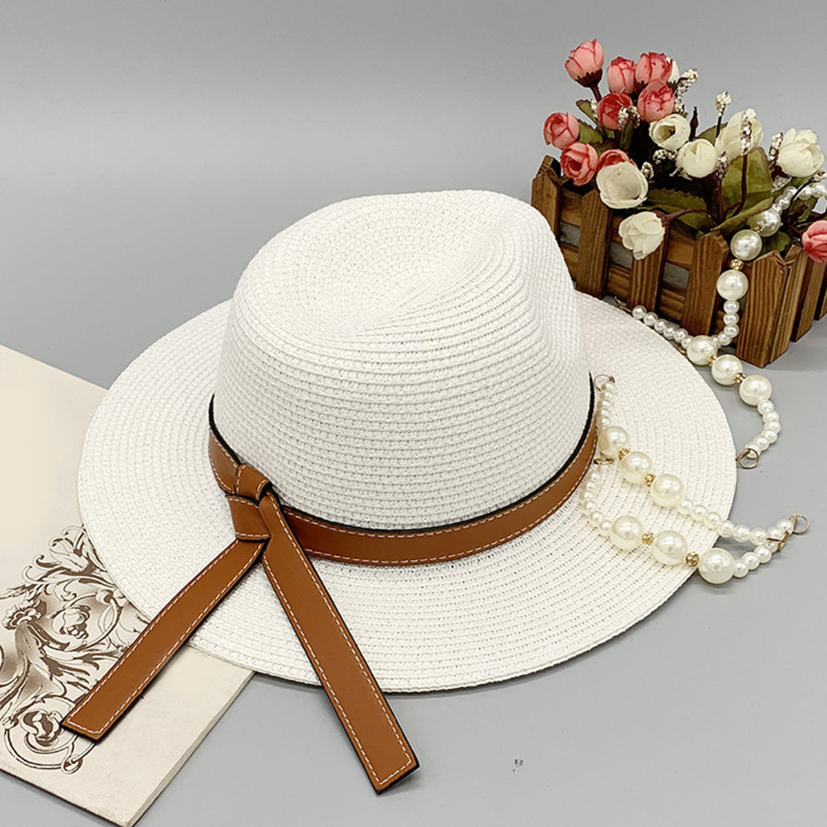 Wide Brim Paper Braided Hat Trendsi