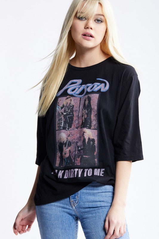 Poison Talk Dirty Oversized Vintage Graphic 