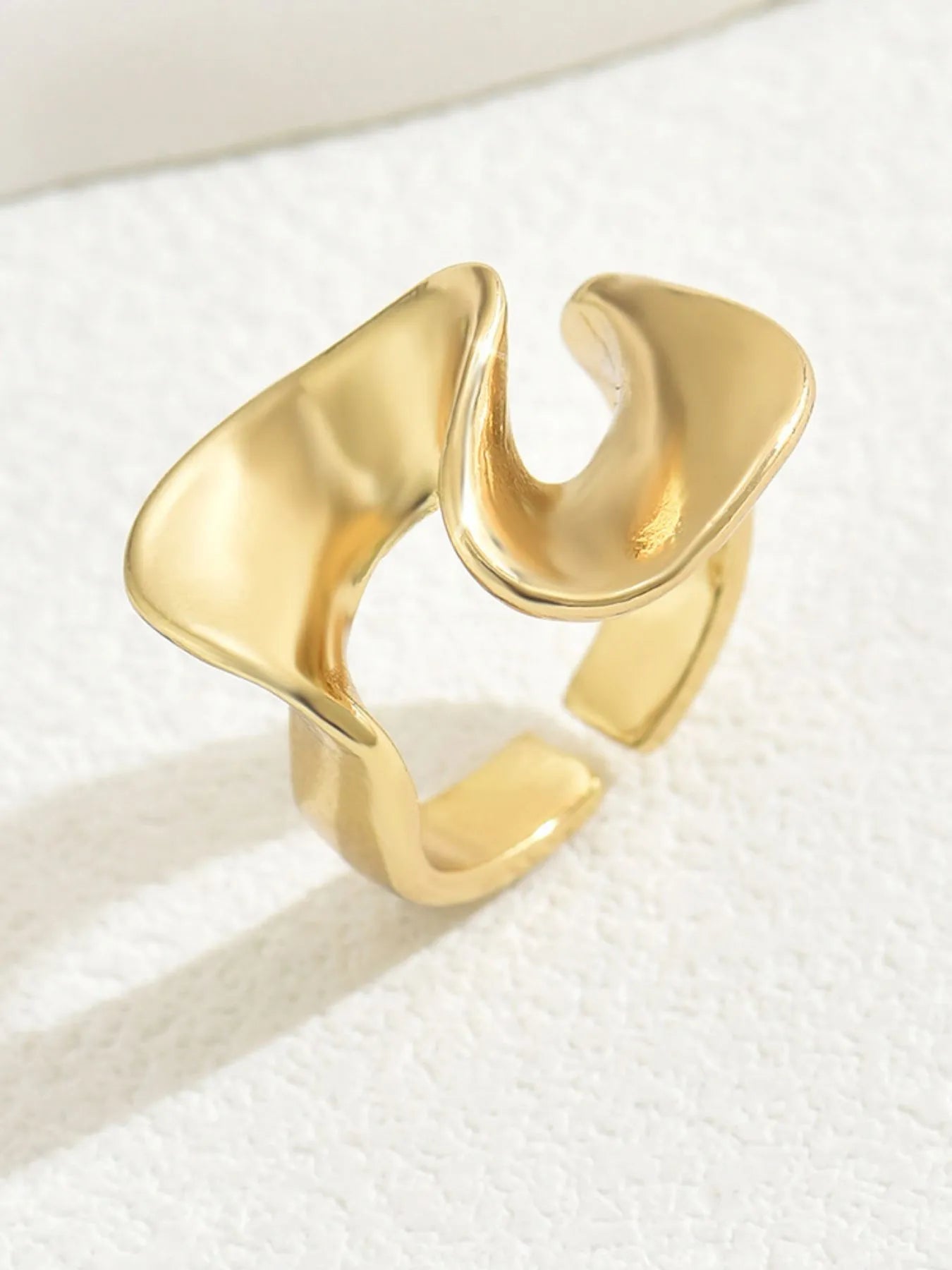 18K Gold-Plated Stainless Steel Geometric Ring 