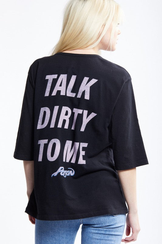 Poison Talk Dirty Oversized Vintage Graphic Tee 
