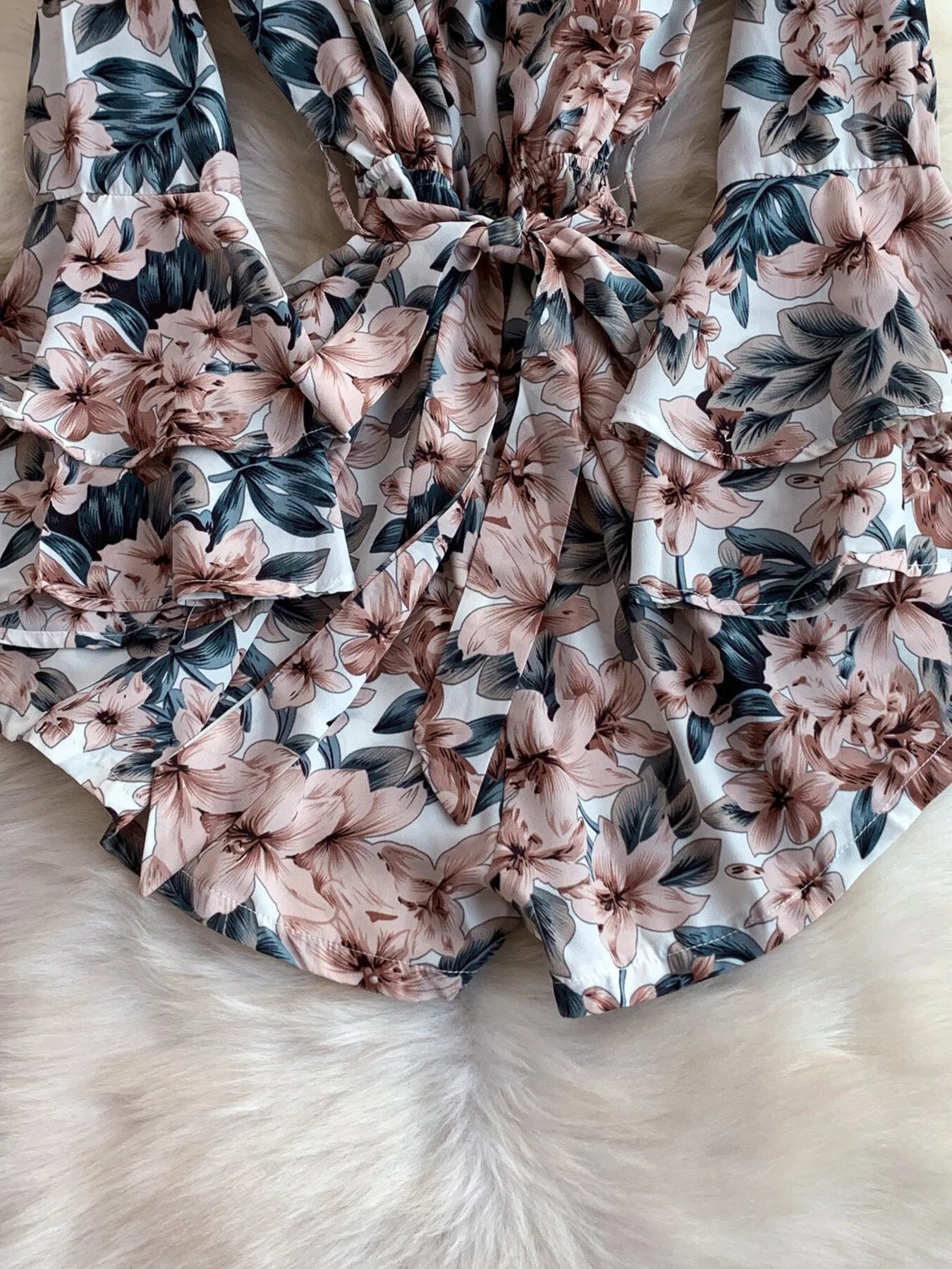 Off-Shoulder Flounce Sleeve Romper Trendsi