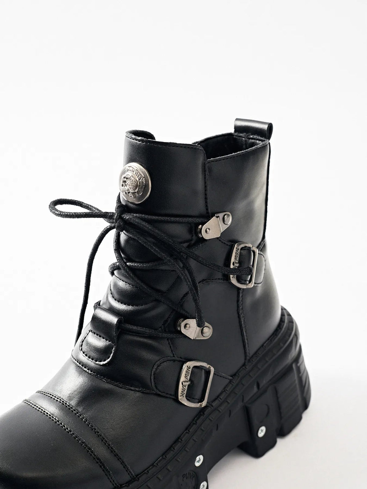 Lace Up Platform Boots Trendsi