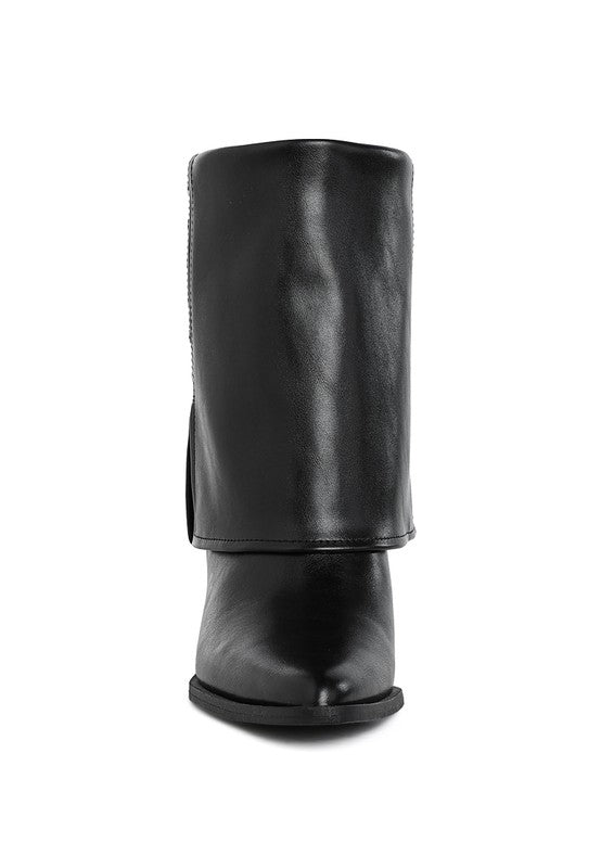 Mariachi Stud Embellished Foldover Boots 