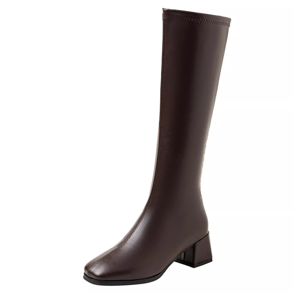 Square Toe Block Heels Boots Trendsi