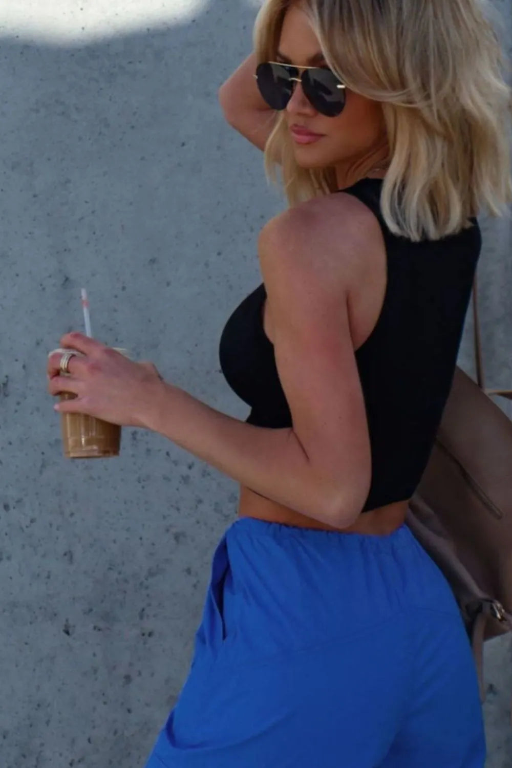 Drawstring Straight Pants with Pockets 