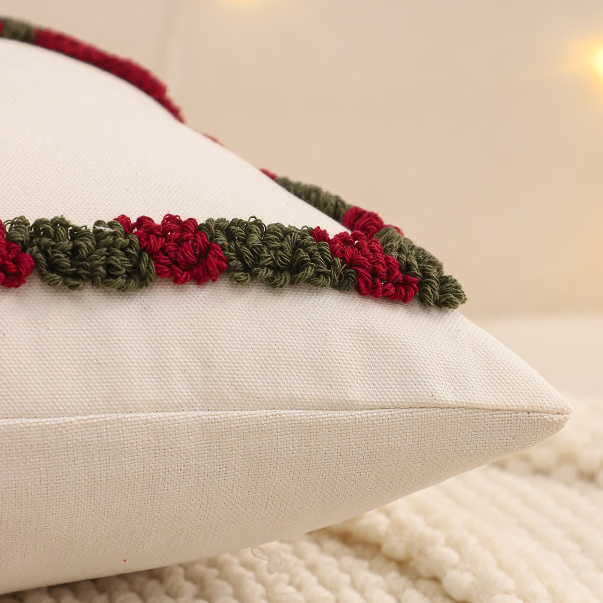 Winter Tufted Canvas Pillows Luckygirlsclothingcompany.com