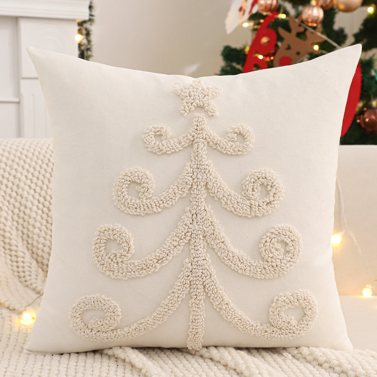 Winter Tufted Canvas Pillows Luckygirlsclothingcompany.com