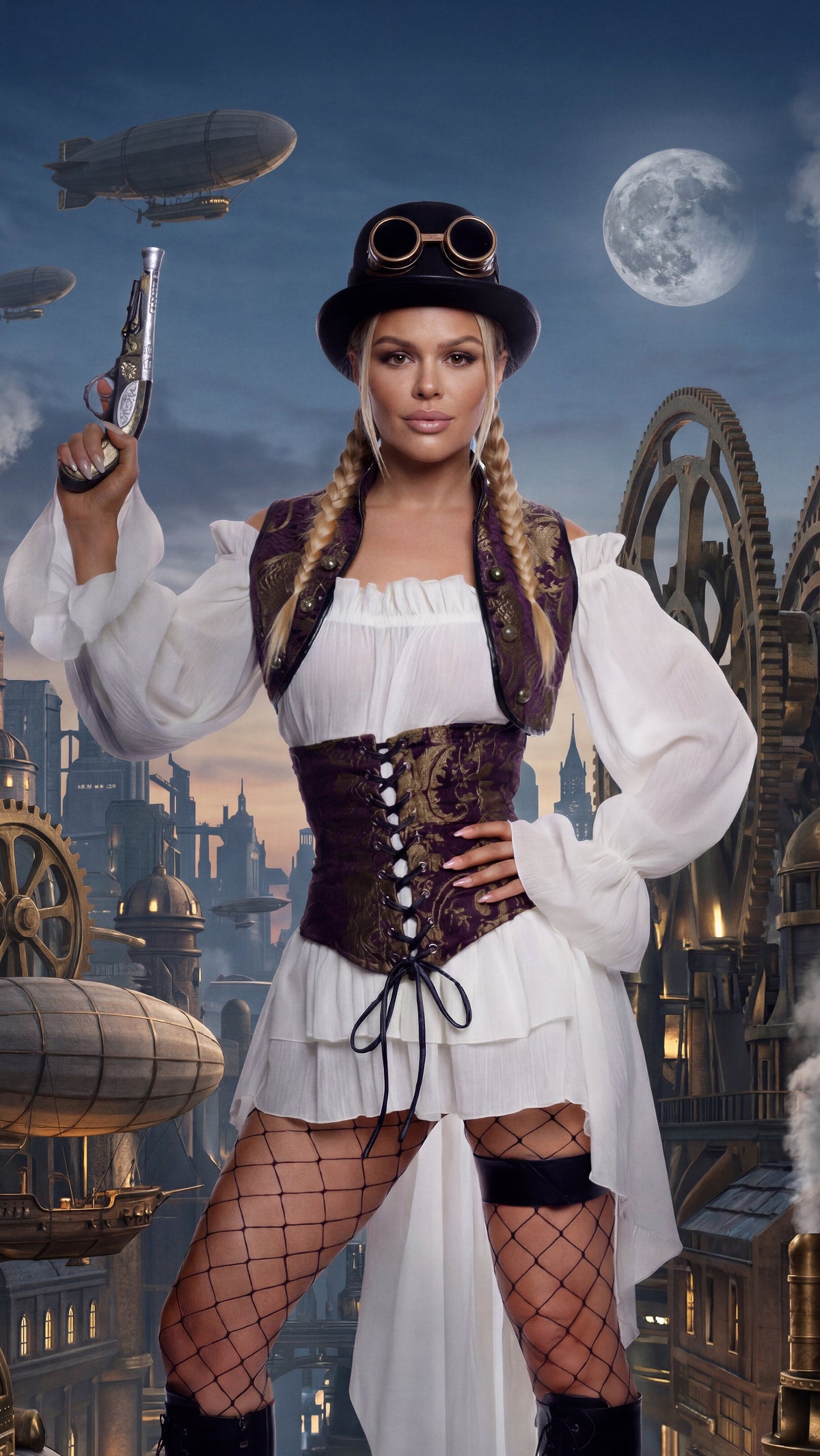 Sultry Steam Punk Babe-6829 Luckygirlsclothingcompany.com