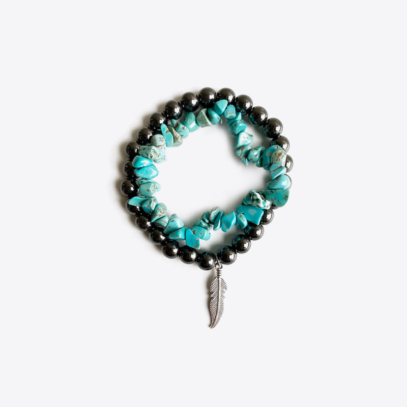 Turquoise Alloy Bracelet Trendsi