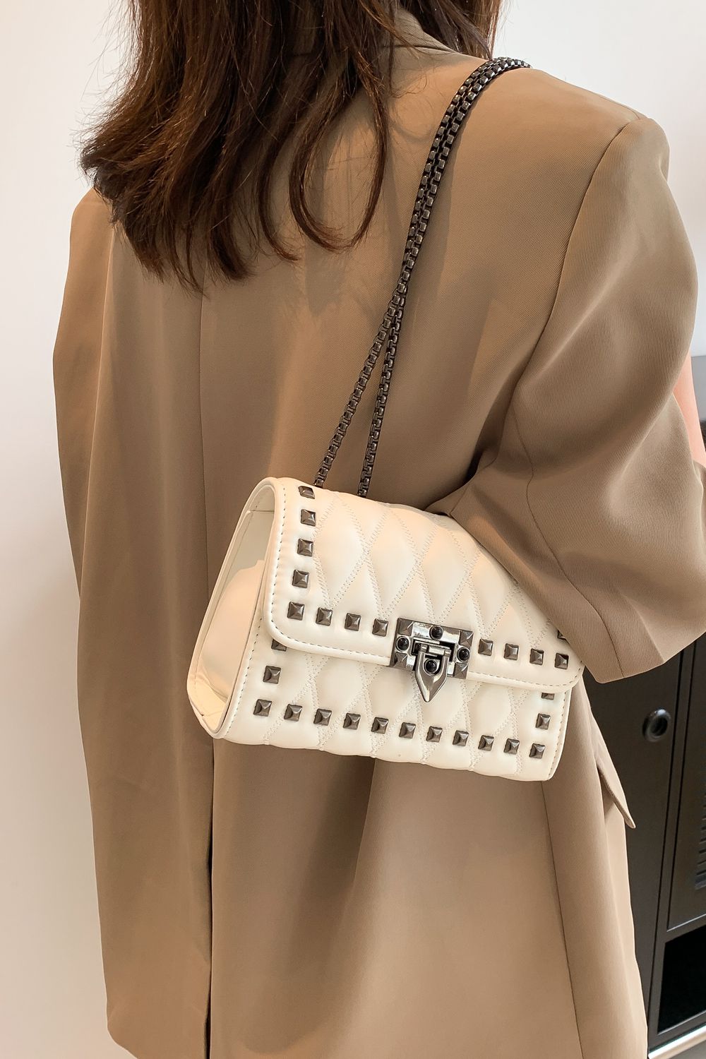 Studded PU Leather Crossbody Bag Trendsi