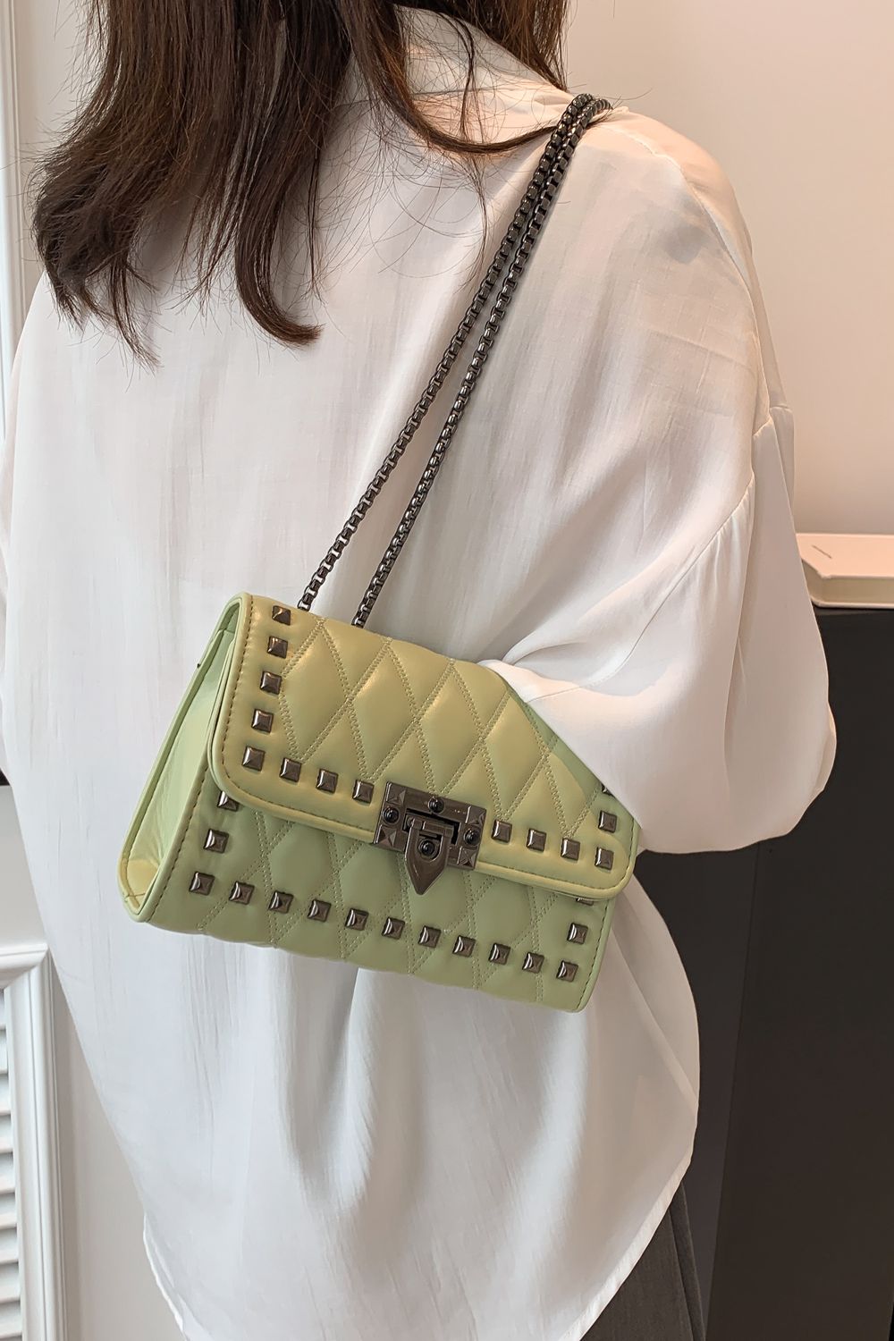 Studded PU Leather Crossbody Bag Trendsi