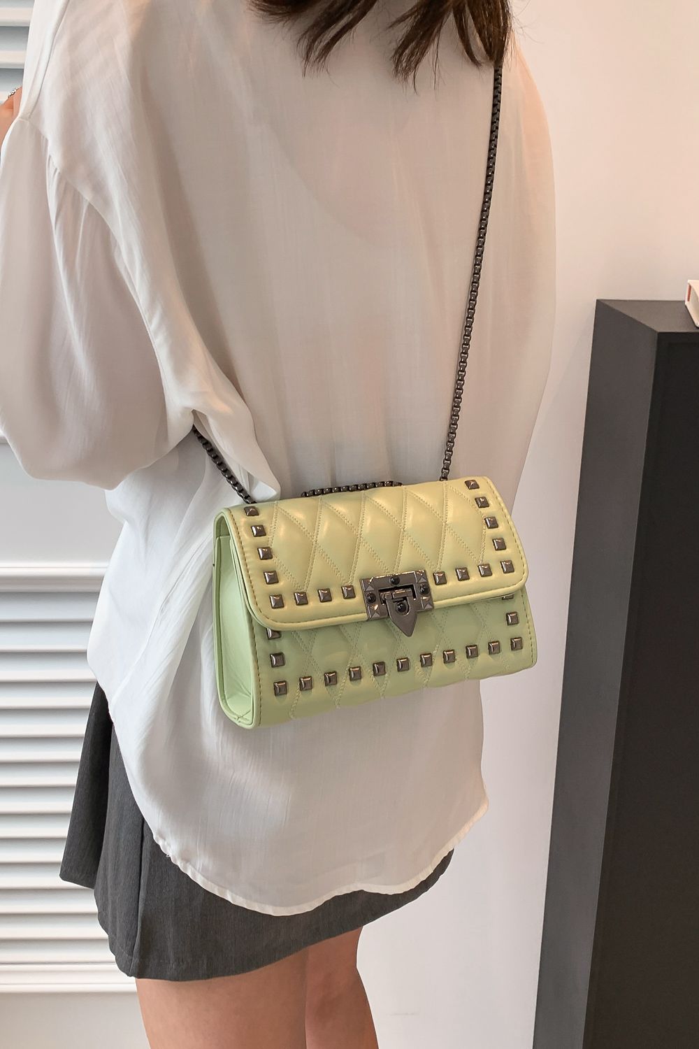 Studded PU Leather Crossbody Bag Trendsi