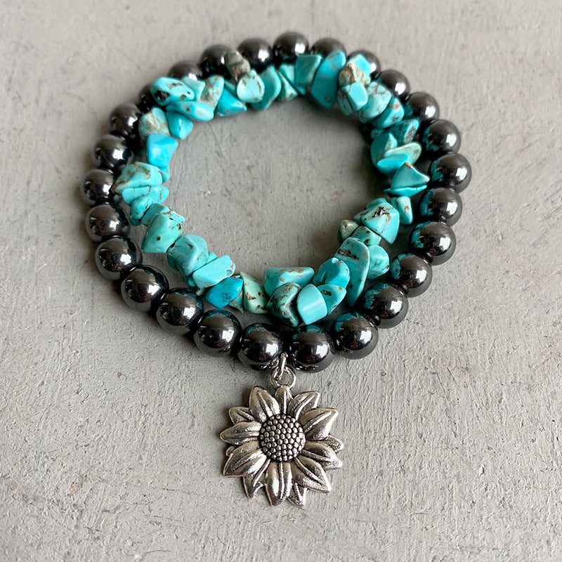 Turquoise Alloy Bracelet Trendsi